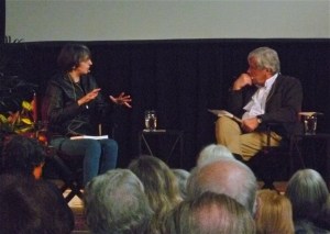 Jo being interviewed by Jim Creskey at the 2014 Ottawa International Writers Festival